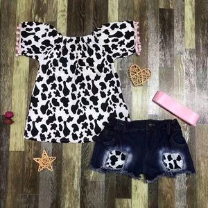 Cow print outfit